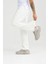 Erkek Üç Iplik Kışlık Pamuklu Ovarsize Bağcıklı Düz Paça Cepli Eşofman Altı Spor Rahat Model - Beyaz 4