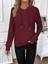 Kadın Uzun Kollu Kapşonlu Bağcıklı Şardonlu Kaşkorse Bluz 2