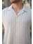 Erkek Çizgili Keten Gömlek 3