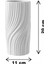Kıvrımlı Spiral Tasarımlı Dekoratif Vazo Gri (20X11CM) 2