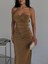 Straplez Simli Uzun Elbise 6