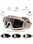 Taktikal Gözlük 3 Lensli Koruyucu Maske / Tactical Gözlük / Airsoft ve Motosiklet Gözlüğü 3