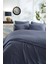 Sofia Battal Boy Lastikli Fitted Çarşaf Müslin Nevresim Takımı Indigo 3