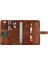 Isme Özel Çıtçıtlı Fonksiyonlu Macbook Organizer - %100 Rainbow Deri - ET02001 - Kahverengi 1