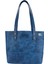 Isme Özel Tote Bag El Omuz Çantası - %100 Rainbow Deri - AC03003 - Saks Mavisi 3