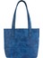 Isme Özel Tote Bag El Omuz Çantası - %100 Rainbow Deri - AC03003 - Saks Mavisi 5