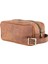 Isme Özel Dopp Kit Kişisel Bakım ve Seyahat Çantası - %100 Rainbow Deri - AC14004 - Kahverengi 4