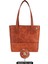 Isme Özel Tote Bag El Omuz Çantası - %100 Rainbow Deri - AC03003 - Tobacco 1