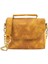 Isme Özel Çıtçıtlı Zincirli Küçük Boy El Omuz Çantası - %100 Deri - AC03001 - Hardal Sarısı 3