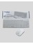 Bfs Beyaz Kablosuz Klavye Fare Seti Kablosuz Fare USB Alıcı Pc Uyumlu 2
