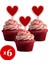 6 Adet I Love You Temalı Cupcake Süsü (Seni Seviyorum) - Kaliteli Malzeme 1
