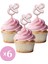 6 Adet Pembe Kız Bebek Cupcake Süsü (Baby Girl Babyshower) - Kaliteli Malzeme 1
