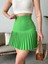 Altı Pliseli Mini Etek Yeşil S24705 5