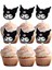6 Adet Kuromi Temalı Cupcake Süsü (Doğum Günü) - Kaliteli Malzeme 3