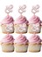 6 Adet Pembe Kız Bebek Cupcake Süsü (Baby Girl Babyshower) - Kaliteli Malzeme 3