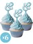 6 Adet Mavi Erkek Bebek Cupcake Süsü (Baby Boy Babyshower) - Kaliteli Malzeme 1