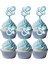 6 Adet Mavi Erkek Bebek Cupcake Süsü (Baby Boy Babyshower) - Kaliteli Malzeme 3