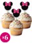 6 Adet Minnie Mouse Cupcake Süsü (Doğum Günü) - Kaliteli Malzeme 1