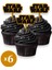6 Adet Starwars Cupcake Süsü (Doğum Günü) - Kaliteli Malzeme 1