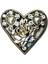 Taşlı Kalp Broş, Kutu, Sandık Süsü - Nikel, 10 Adet 1
