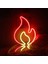 Duvara Asmalı Neon Alev 30×23CM 1