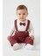 Erkek Bebek Yılbaşı Kıyafeti Kırmızı Kareli Askılı Pantolon ve Body Seti 1