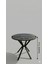 70 cm Siyah Metal Ayak 2-3 Kişilik Yuvarlak Masa Mutfak Masası Balkon Masası Kafe Masası Ofis Masası 7