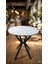 70 cm Siyah Metal Ayak 2-3 Kişilik Yuvarlak Masa Mutfak Masası Balkon Masası Kafe Masası Ofis Masası 1