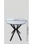 70 cm Siyah Metal Ayak 2-3 Kişilik Yuvarlak Masa Mutfak Masası Balkon Masası Kafe Masası Ofis Masası 7