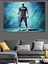 Mavi Işıklı Fonda Erkek Tenisçi Figürü Dekoratif Kanvas - Mdf Ahşap Tablo 3