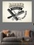 Berber Tarağı ve Makaslı Vintage Amblemli Afiş Dekoratif Kanvas - Mdf Ahşap Tablo 2