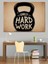 Halter "hard Work" Yazısı Dekoratif Kanvas - Mdf Ahşap Tablo 1