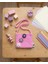 El Örgüsü Kız Çocuk Omuz Çantası - Pinky Bloom - 3D Çiçekli - Pembe 1