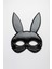 Siyah Tavşan Maskesi Yumuşak Kumaş Malzeme Yetişkin Boy Lastikli Rahat Kullanım Parti Aksesuarı 2