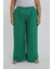 Kadın Büyük Beden Yeşil Rahat Kesim Baggy Tek Alt 5