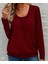 Cottonlab Kadın Uzun Kollu Yuvarlak Yakalı Viskon Bluz 3