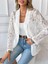 Cottonlab Kadın Uzun Kollu Yakalı Önü Açık Dantelli Ceket 3
