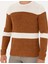 Erkek Bej Slim Fit Bisiklet Yaka Yün Karışımlı Triko Kazak 50278098-VR011 7