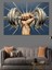 Dambıl Kaldıran Kaslı Kol Çizimi Dekoratif Kanvas - Mdf Ahşap Tablo 5