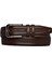 Deri, Koyu Kahverengi Dikişli Klasik, Kumaş Pantolon Kemeri 3.5 Cm_dikisli.orta.bas 10