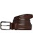 Deri, Koyu Kahverengi Dikişli Klasik, Kumaş Pantolon Kemeri 3.5 Cm_dikisli.orta.bas 13