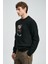 Storm Erkek Sweatshirt Uzun Kol Düz Siyah Regular Fit Konforlu Tasarım 10