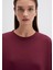 Bisiklet Yaka Bordo Basic Sweatshirt 1610198-70415 6