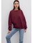 Bisiklet Yaka Bordo Basic Sweatshirt 1610198-70415 9