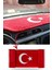 Türk Bayrak'lı Oto Torpido & Pandizot Üstü Peluş Halı / Oto Ayna Askısı / Tampon Dili & Çeki Ipi 7