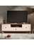 Begonya 3 Kapaklı ve Raflı Tv Ünitesi - Atlantik Çam / Beyaz - 53X41X150 cm 1