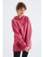 Yaban Gülü Reglan Kol Basic Kapüşonlu Oversize Sweatshirt Sweatshirt Tunik - 97242 16