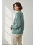 Modern Tarz Çift Sıra Düğme Detaylı Taş Süslemeli V Yaka Triko Hırka - Yeşil 2