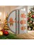 Cam Sunum Servis Tabağı 3'lü Yuvarlak Set Gingerbread Yeniyıl Kurabiye Desenli 1