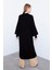 Kadın Siyah Balon Kol Uzun Hırka - Siyah 3